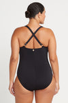 Black Natare Botticelli Chlorine Resistant One Piece Swimsuit