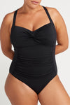 Black Natare Botticelli Chlorine Resistant One Piece Swimsuit