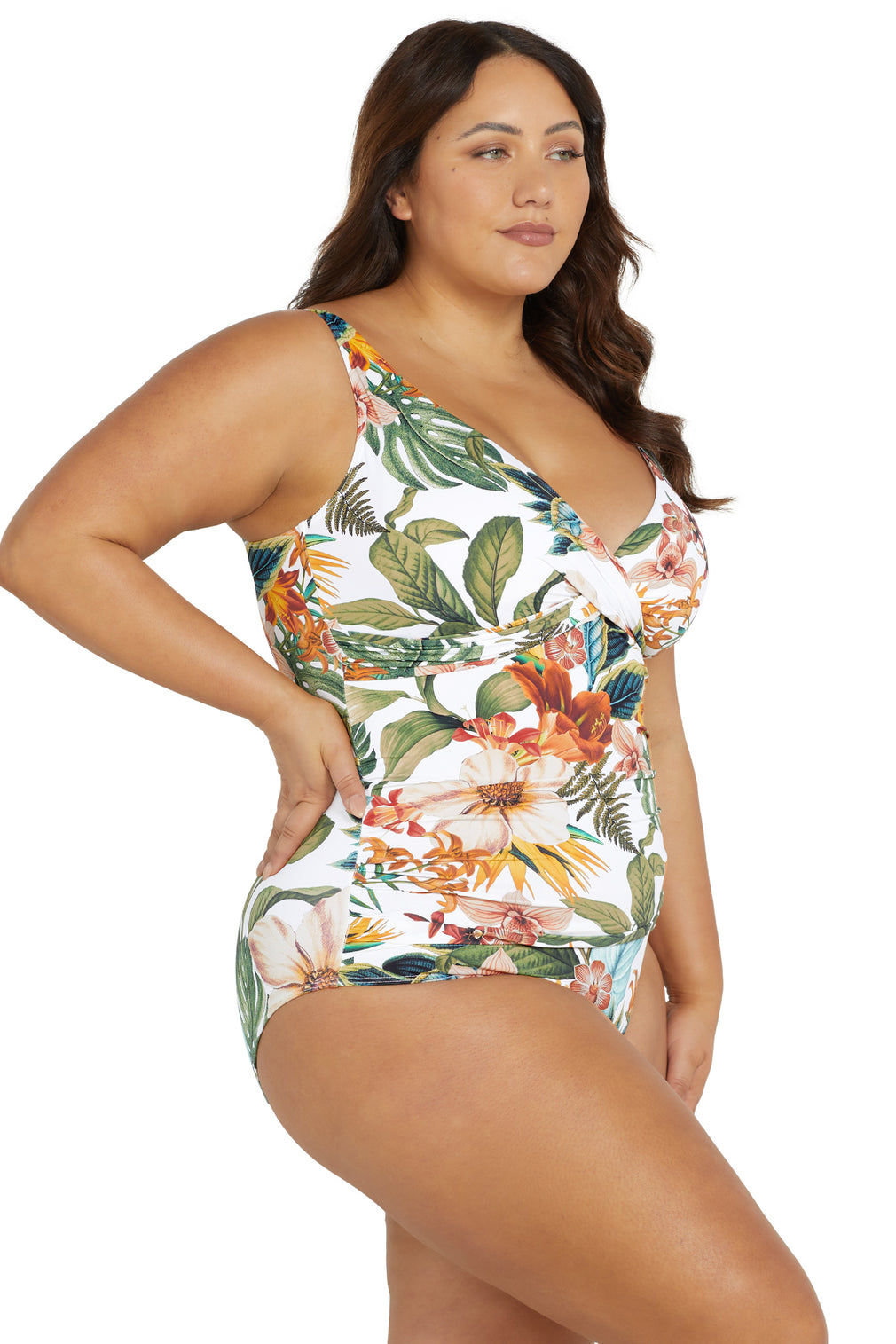 White Into The Saltu Delacroix Multi Cup One Piece - Final Sale