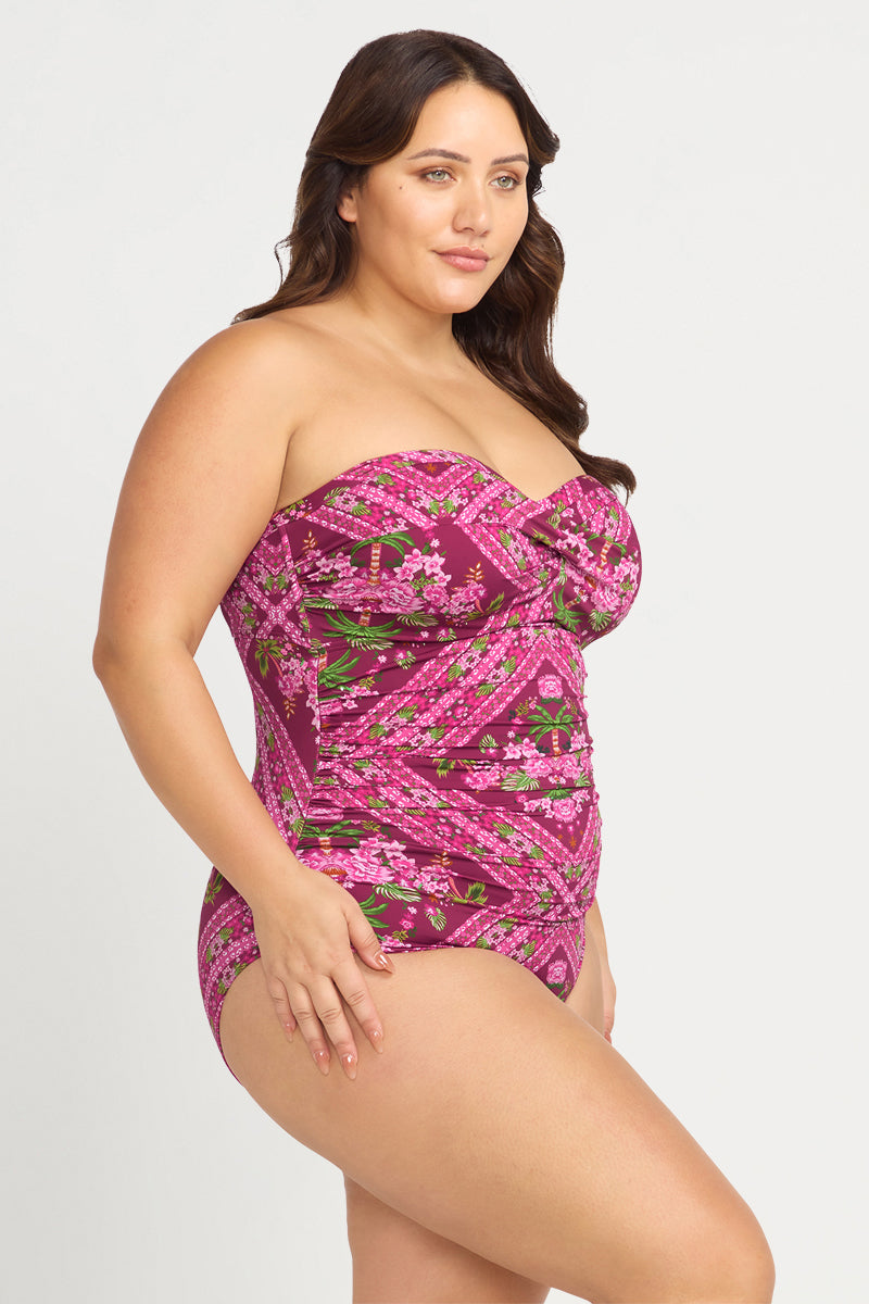 Shambala Botticelli Bandeau D DD Underwire One Piece Swimsuit