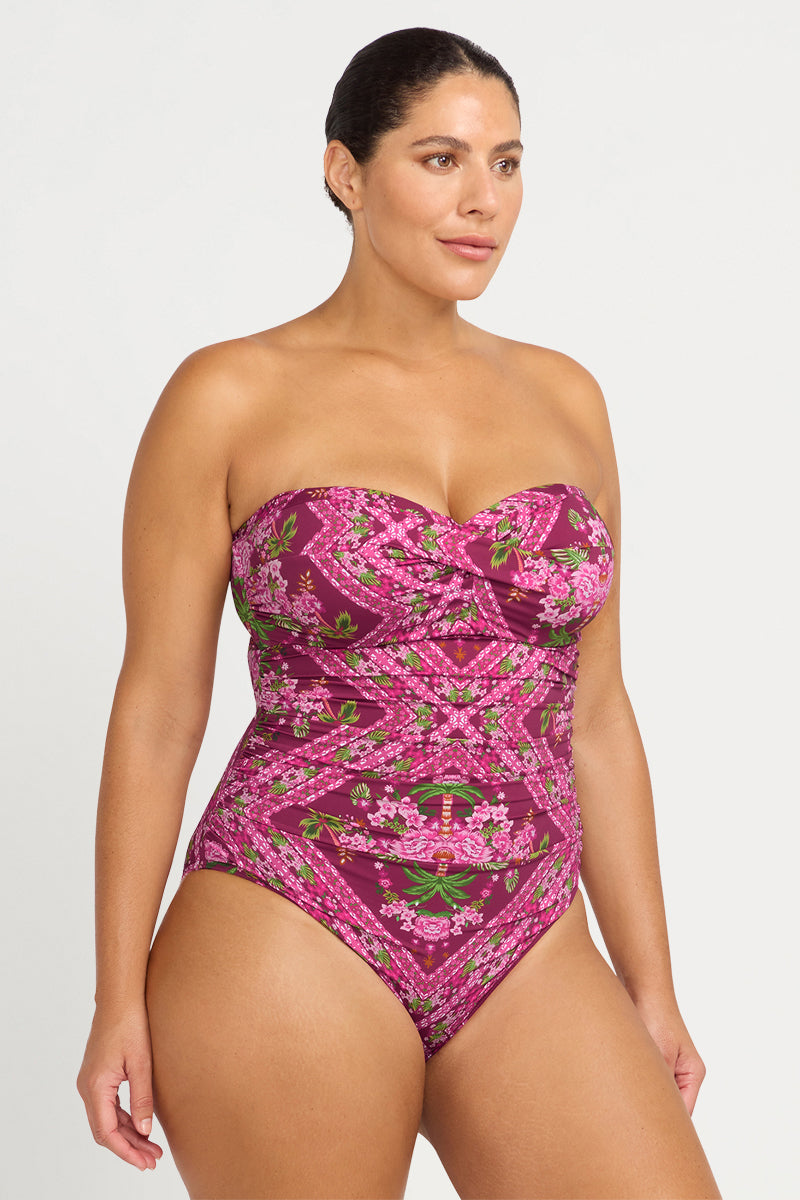 Shambala Botticelli Bandeau D DD Underwire One Piece Swimsuit