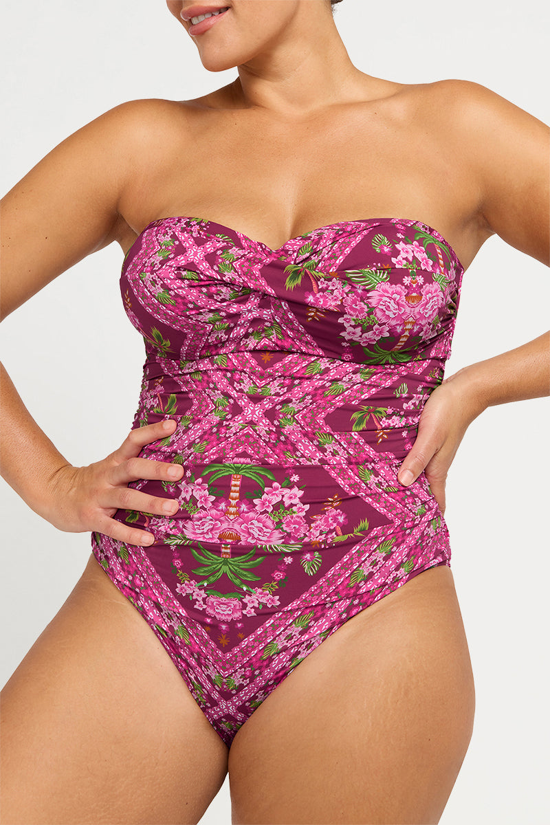 Shambala Botticelli Bandeau D DD Underwire One Piece Swimsuit Final Artesands Swim Australia