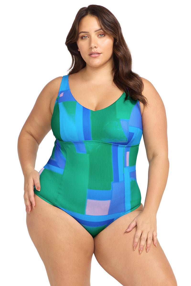Natare Cubism Turner Chlorine Resistant One Piece