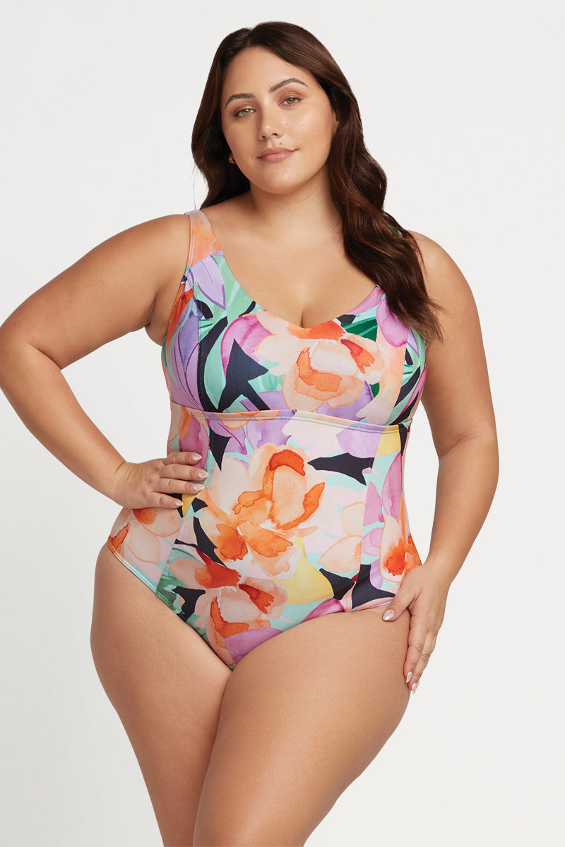 Natare Flo Turner Chlorine Resistant One Piece Swimsuit