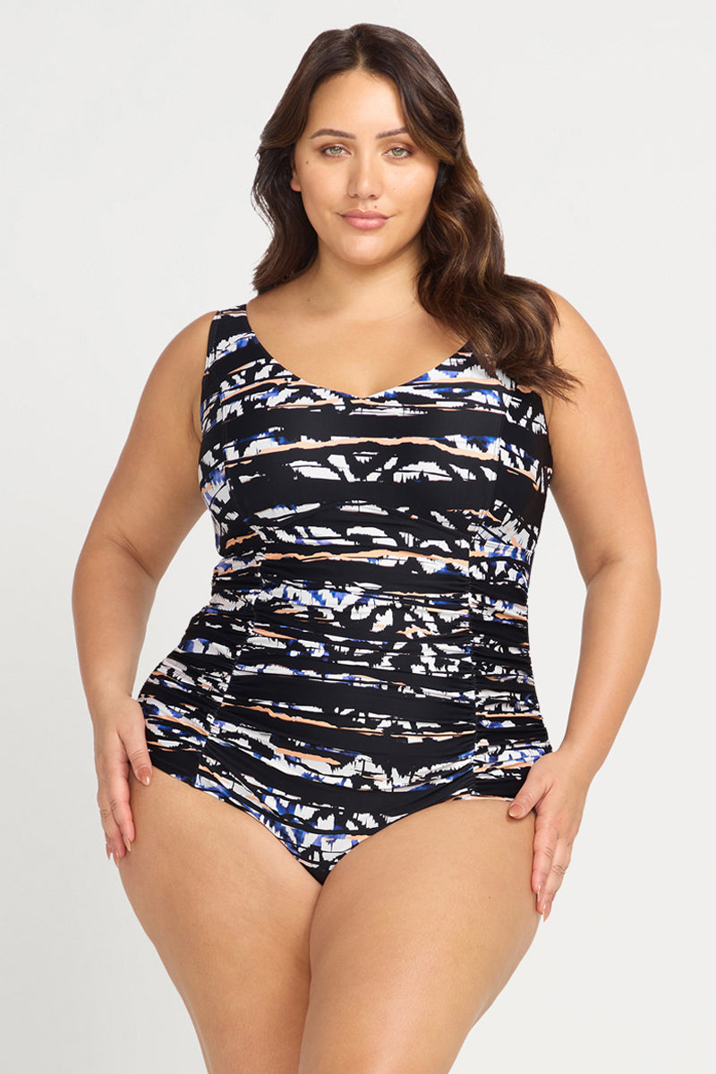 Black one piece swimsuit curvy store