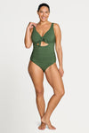 Olive Aria Cezanne D - E Cup Underwire One Piece