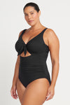 Black Aria Cezanne D / DD Cup Underwire One Piece Swimsuit