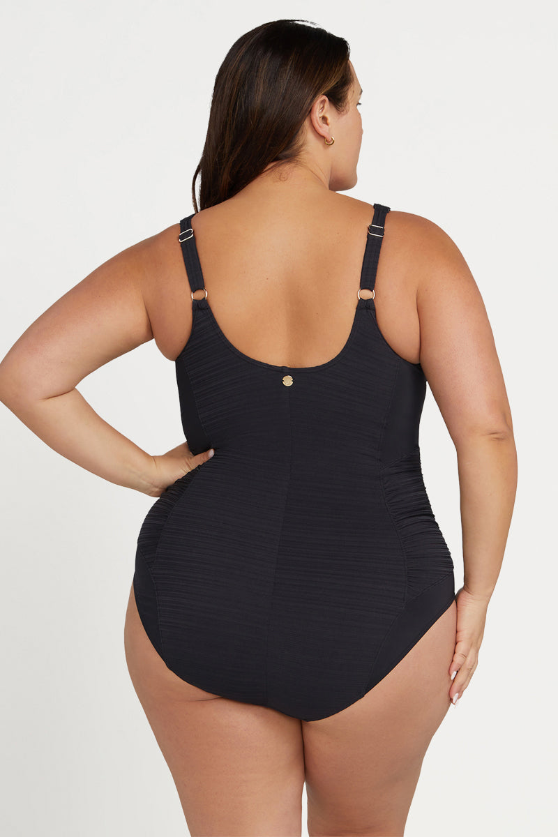 Black Aria Giotto D / DD Cup Underwire One Piece Swimsuit