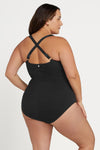 Black Aria Giotto D / DD Cup Underwire One Piece Swimsuit