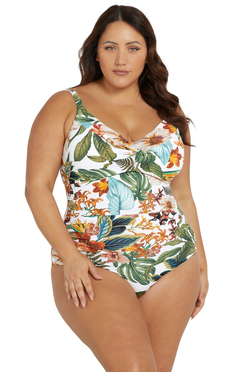 White Into The Saltu Monet Underwire DD - E One Piece Swimsuit - Final Sale