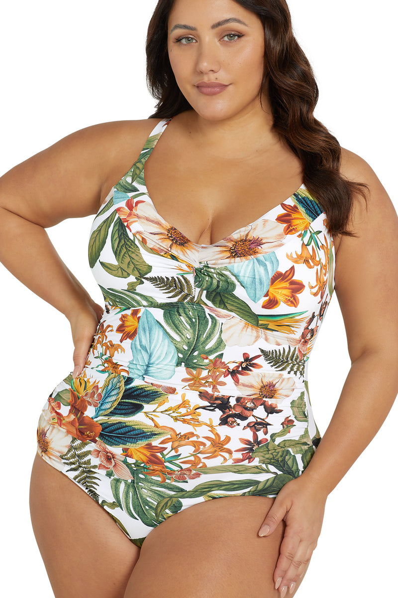 White Into The Saltu Monet Underwire DD - E One Piece Swimsuit - Final Sale