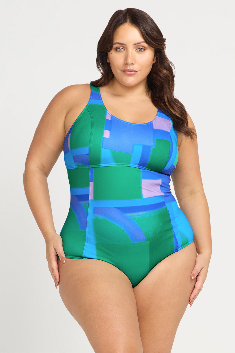 Natare Cubism Hockney Chlorine Resistant One Piece