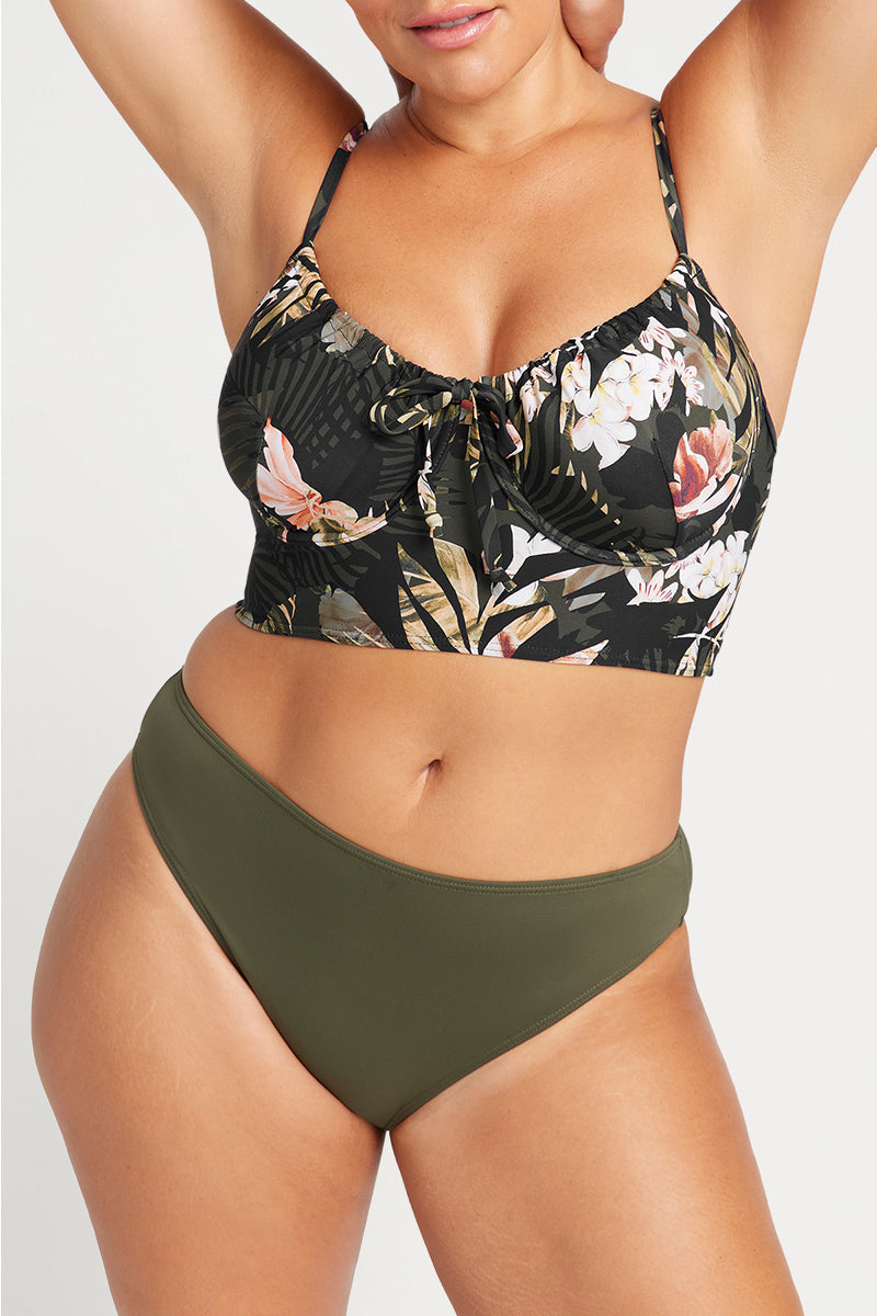 Neo Du Palmis Degas D DD Cup Underwire Midriff Bikini Top