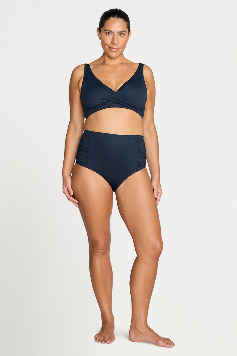 Navy Hues Botticelli High Waist Swim Pant