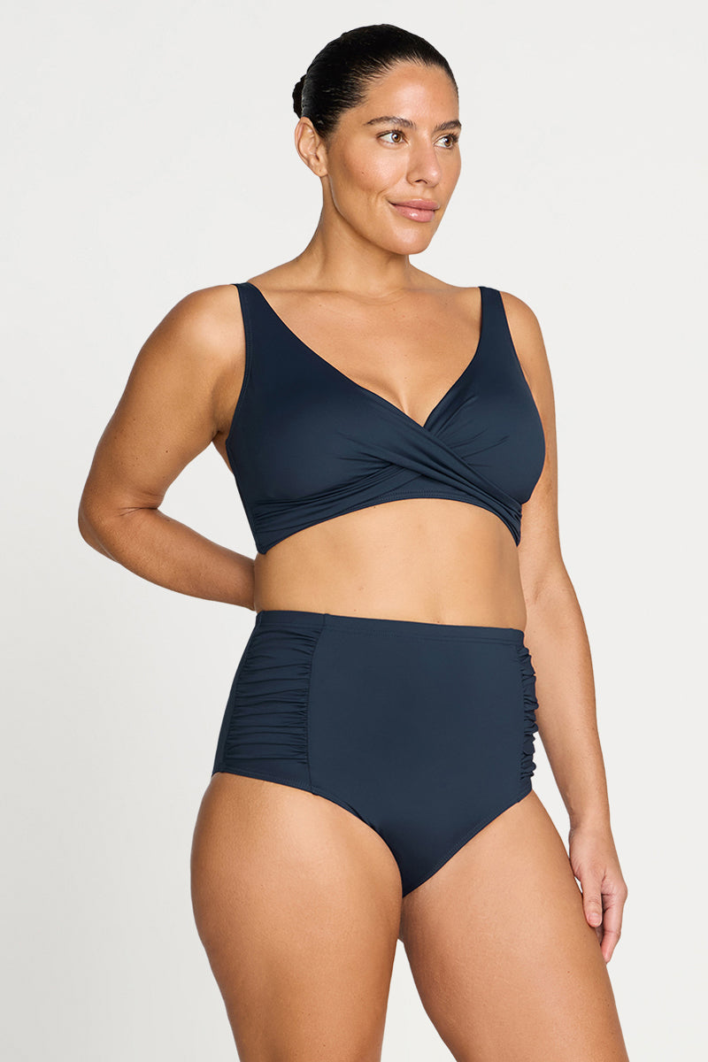 Navy Hues Botticelli High Waist Swim Pant