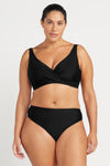 Black Hues Monet Mid Rise Bikini Bottom