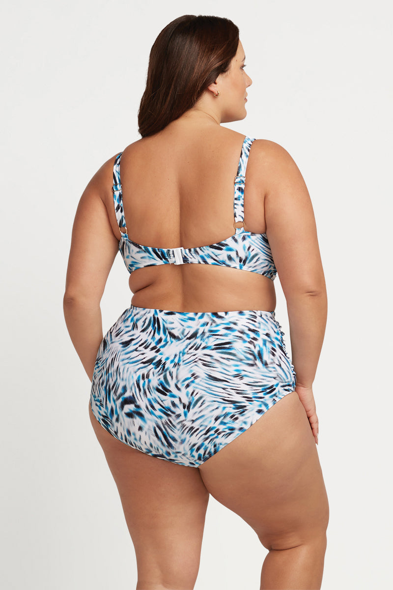 White Ze Blu Botticelli High Waist Swim Pant - Final Sale