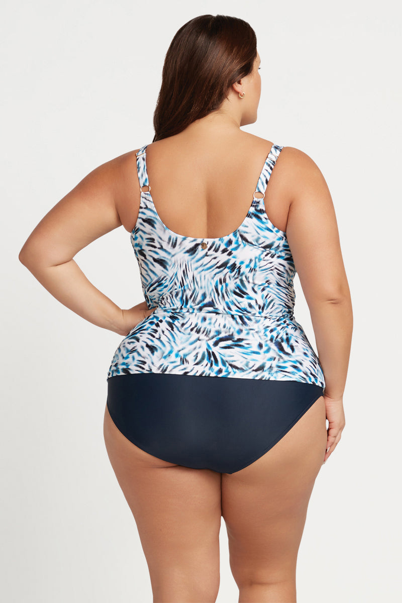 Plus size white tankini top