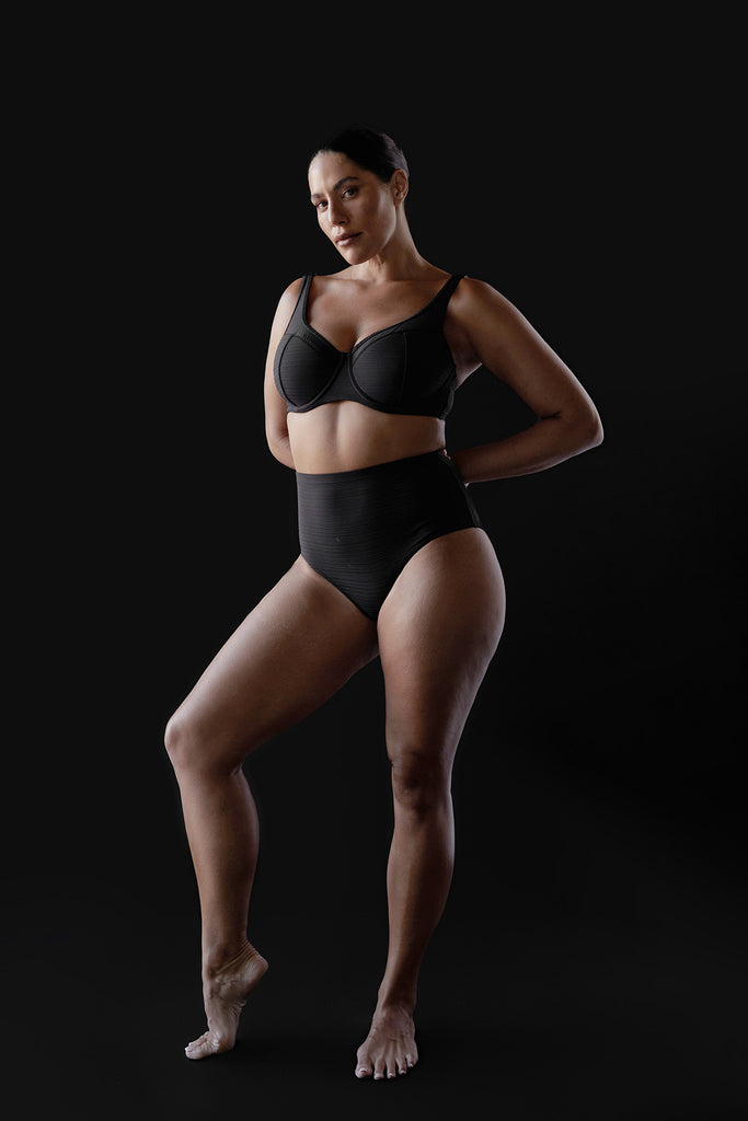 Black Aria Giotto D / DD Cup Underwire Bikini Top - Artesands Swim Australia