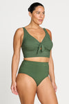Olive Aria Renoir High Waist Bikini Bottom