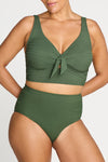 Olive Aria Renoir High Waist Bikini Bottom