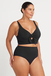 Black Aria Renoir High Waist Bikini Bottom