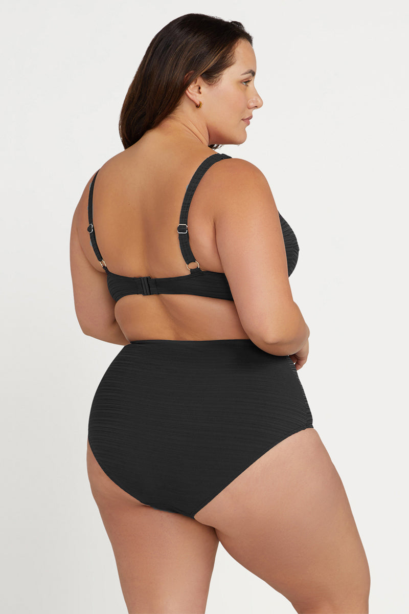Black Aria Botticelli Multifit Cup Bikini Top - Aria black