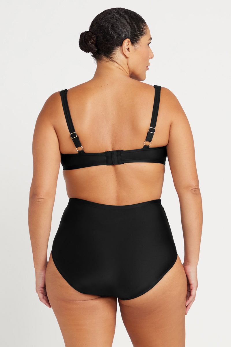 Black Hues Raphael High Waist Bikini Bottom