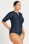 Dark Navy Seurat Sun Safe Rash Top