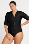 Black Hues Seurat Sun Safe One Piece Swimsuit