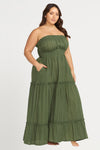 Olive Handel Cotton Strapless Dress