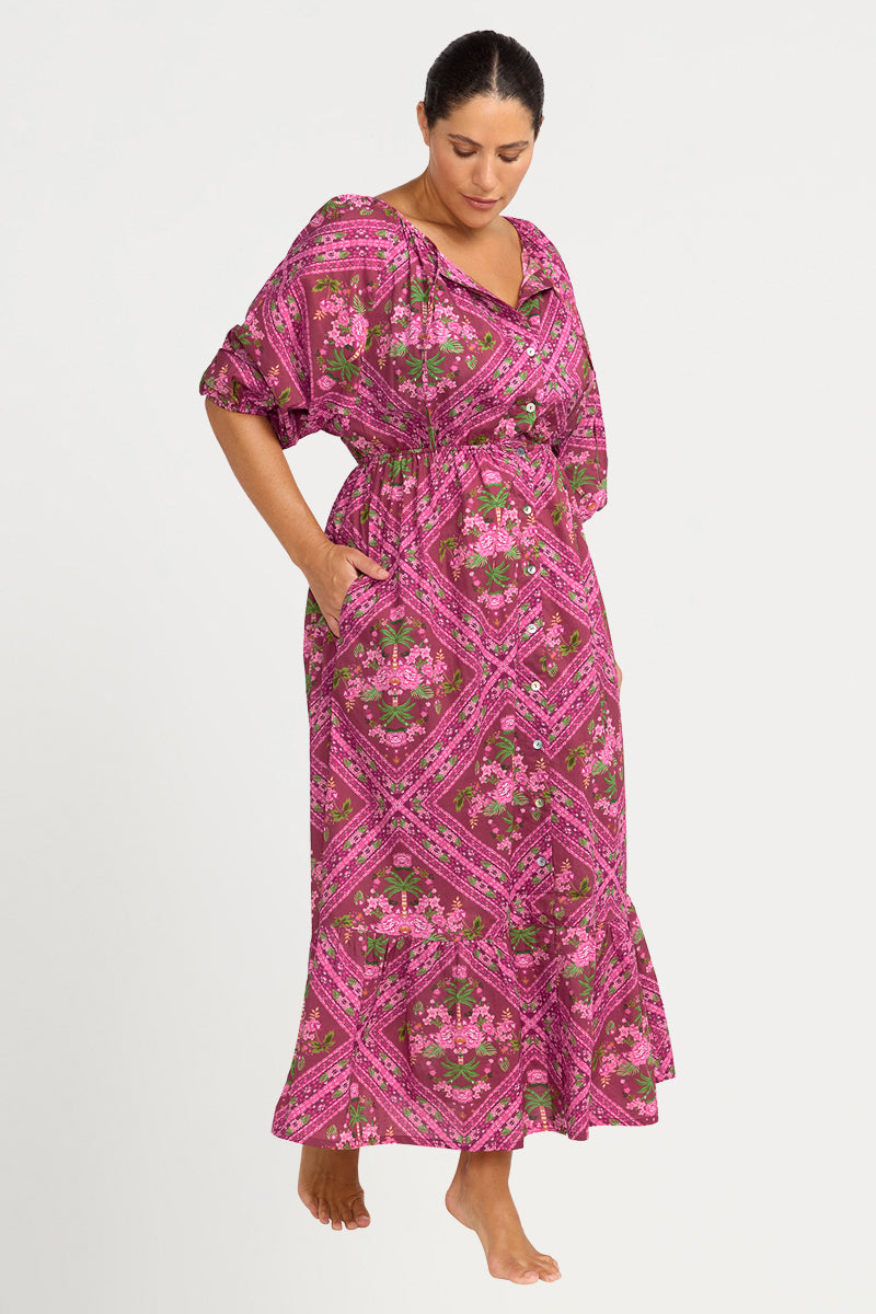 Shambala Elgar Cotton Beach Maxi Dress