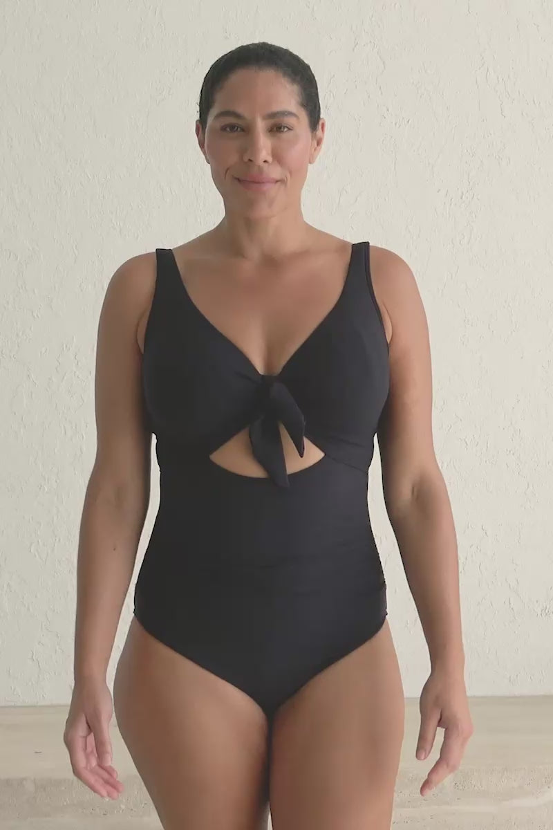 Black Aria Cezanne D - E Cup Underwire One Piece
