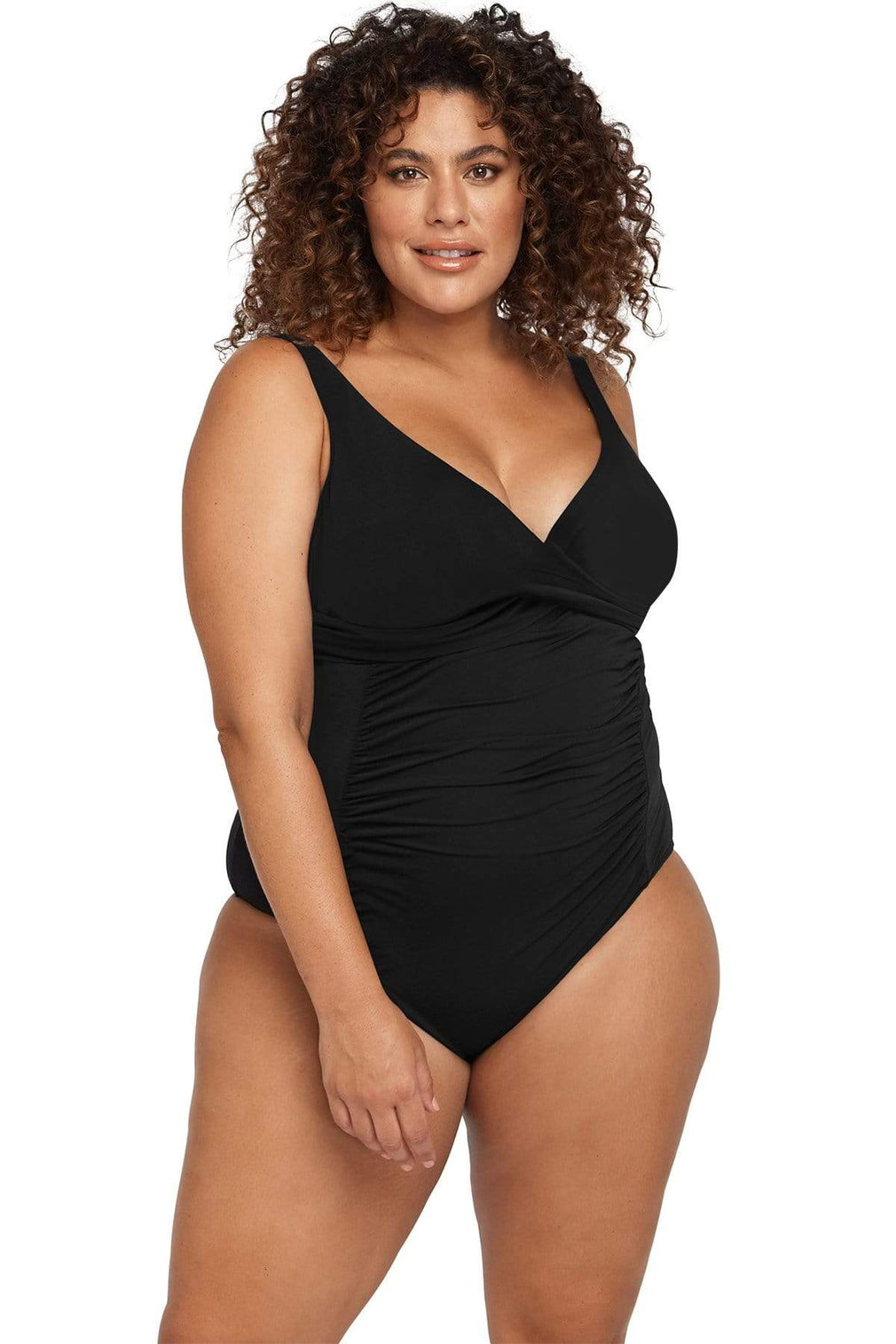 Black Natare Delacroix Chlorine Resistant One Piece Swimsuit - Artesands Swim Australia