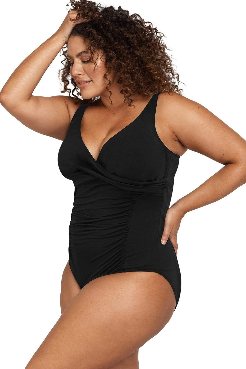 Black Natare Delacroix Chlorine Resistant One Piece Swimsuit - Artesands Swim Australia