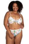 April Spritz White Monet Curve Fit Mid Rise Swim Pant - Final Sale - Artesands Swim Australia