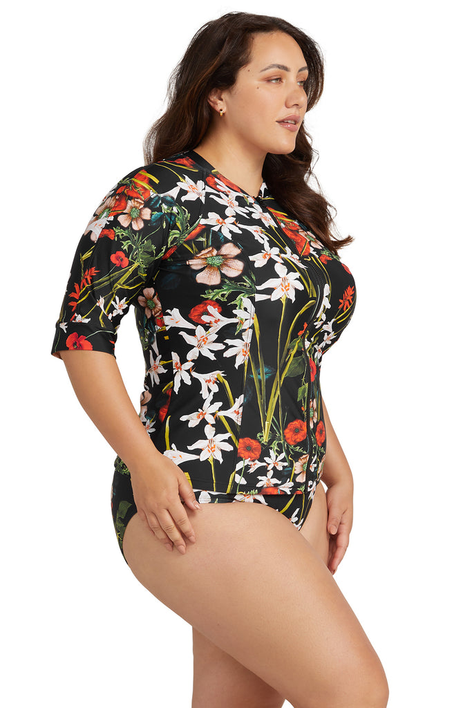 Wander Lost Seurat Sun Safe Rash Top - Artesands Swim Australia