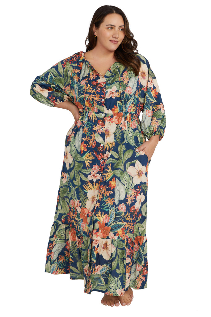 Into The Saltu Elgar Cotton Beach Dress - Final Sale - Artesands Swim Australia