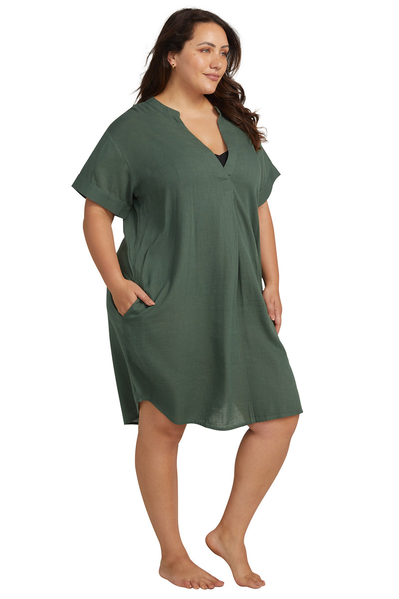 Green Amadeus Beach Dress - Artesands Swim Australia