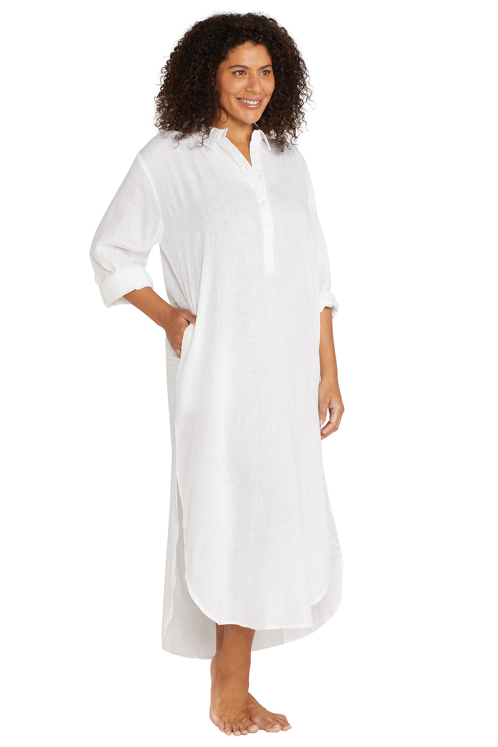 White Monteverdi Beach Dress - Artesands Swim Australia