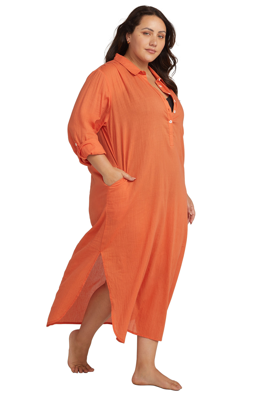 Orange Monteverdi Beach Maxi Dress - Artesands Swim Australia