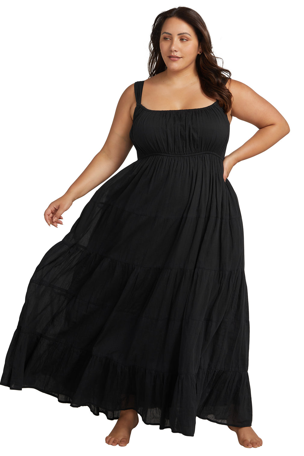 Black Liszt Maxi Beach Dress - Artesands Swim Australia