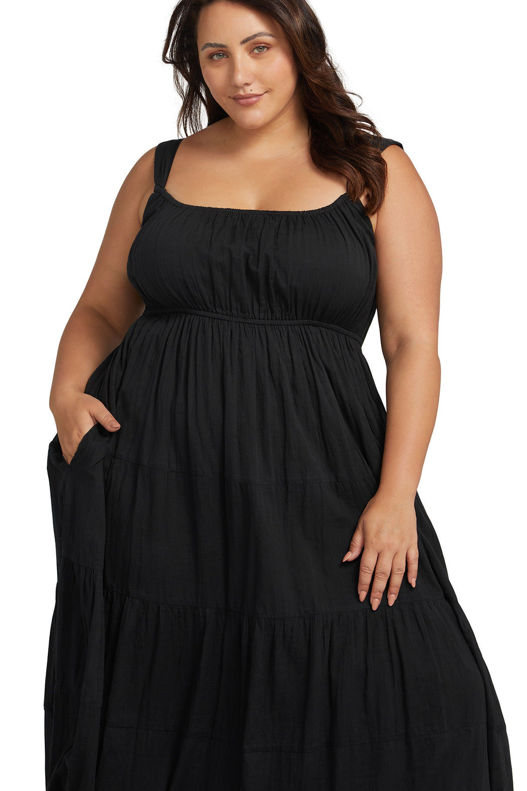 Black Liszt Maxi Beach Dress - Artesands Swim Australia