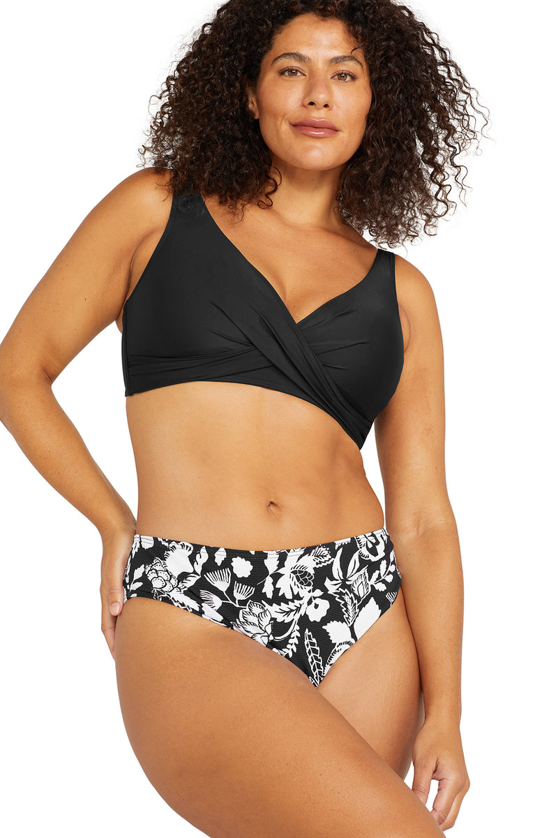 Cantata Forte Black Monet Curve Fit Mid Rise Swim Pant - Final Sale - Artesands Swim Australia