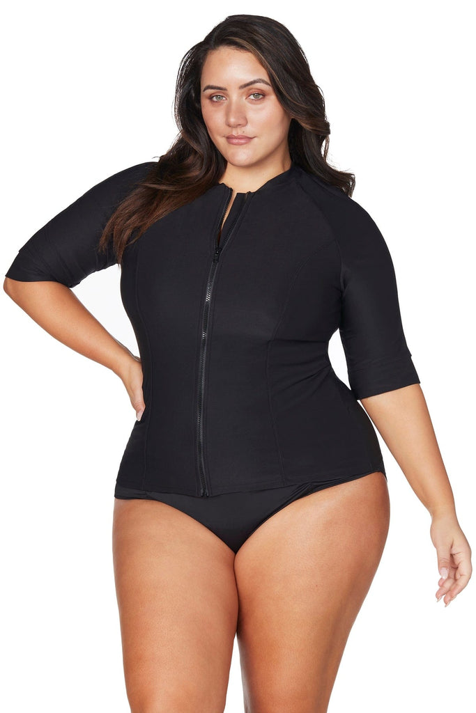 Artesands Plus Size Curvy Swimwear Recycled Hues Sunsafe Top
