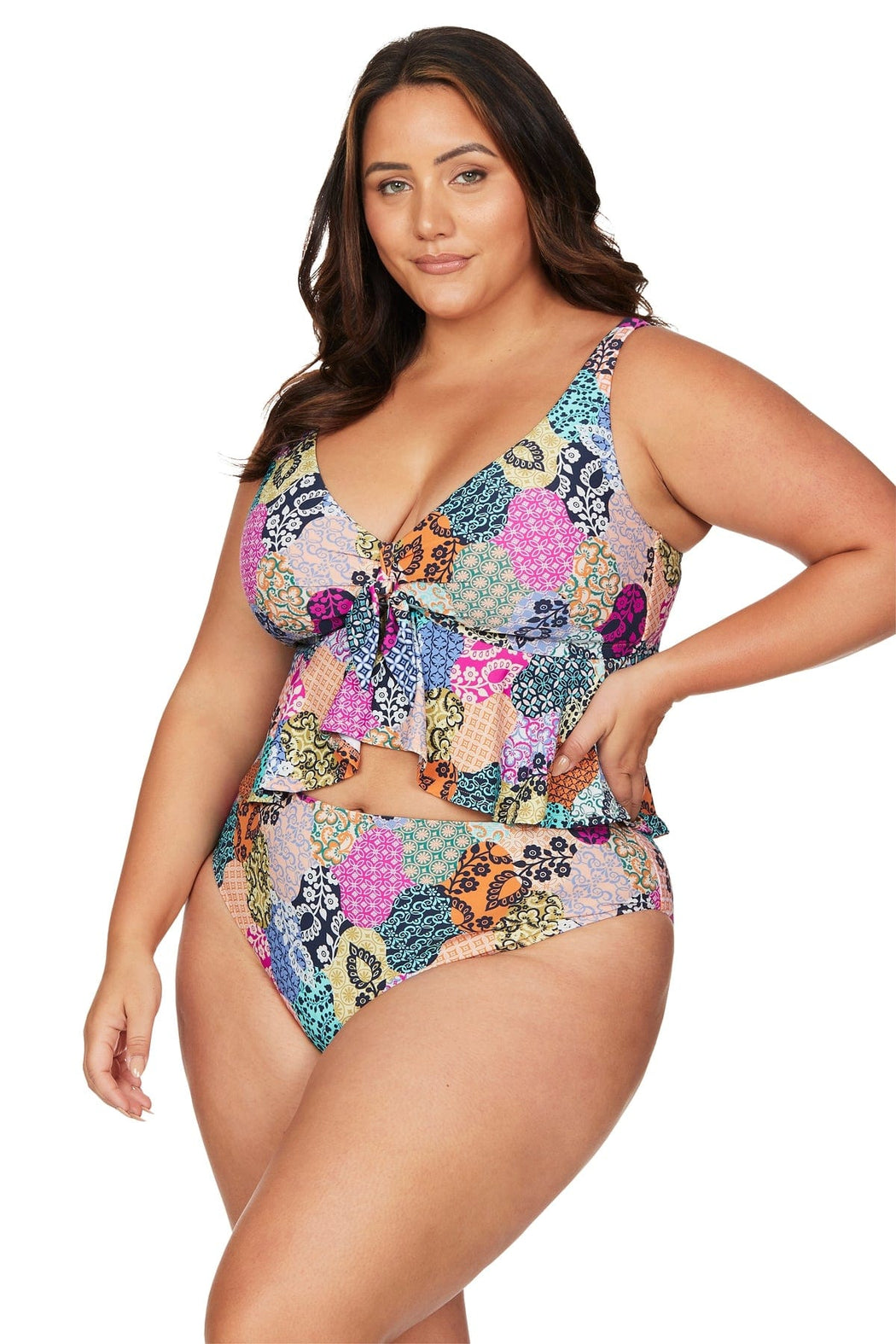 Salmagundi Multi Monet Curve Fit Mid Rise Swim Pant - Final Sale - Artesands Swim Australia