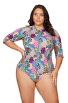 Salmagundi Multi Seurat Short Sleeve Sunsafe Top - Final Sale - Artesands Swim Australia