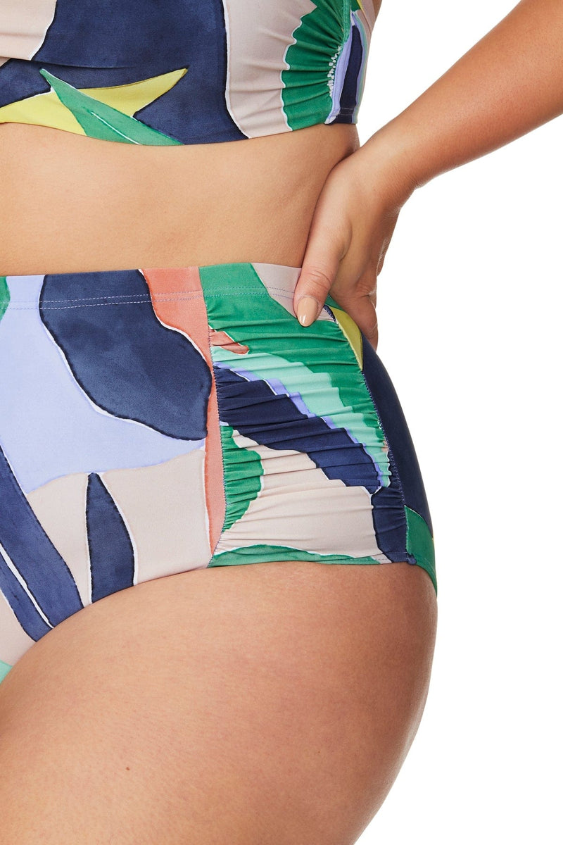 L'Avana Multi Botticelli High Waist Swim Pant - Final Sale - Artesands Swim Australia