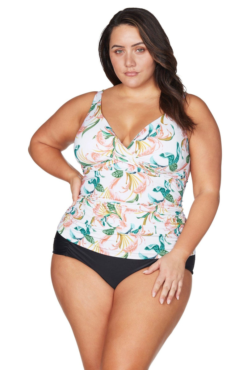 April Spritz White Delacroix Tankini Top - Final Sale (DNPL TKAU 08/23) - Artesands Swim Australia