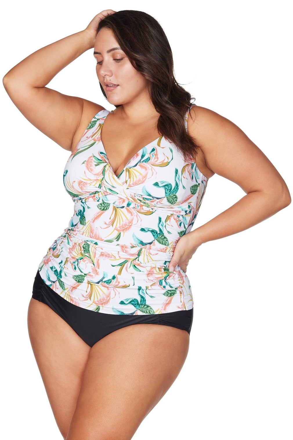 April Spritz White Delacroix Tankini Top - Final Sale (DNPL TKAU 08/23) - Artesands Swim Australia